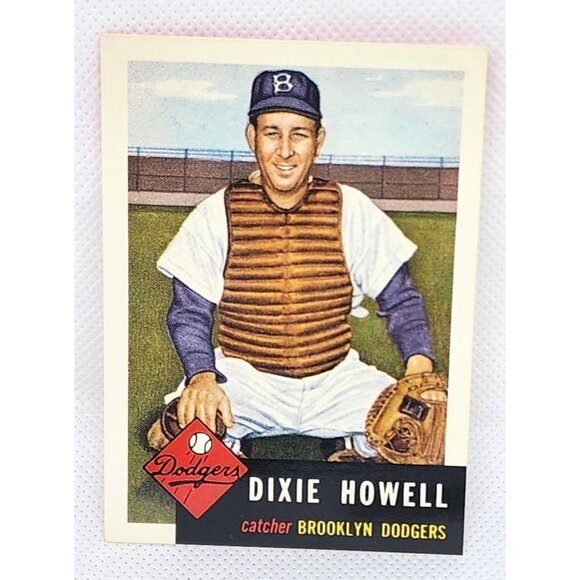 Dixie Howell Brooklyn Dodgers #255 1953 Topps Baseball Card - Vintage - Picture 1 of 5